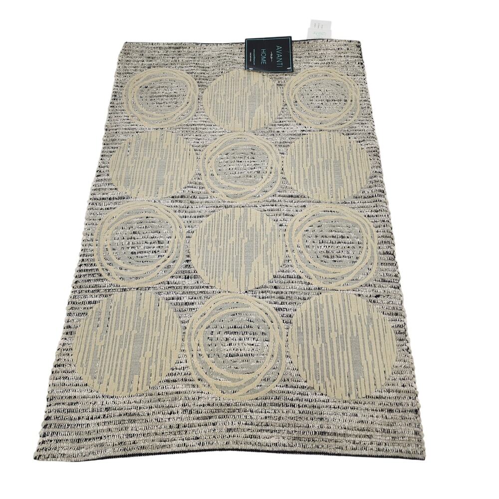Avanti Linens Galaxy Bath Rug 100% Cotton Grey Bathroom Mat 20x32 Contemporary